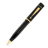Churchill Classic Black Gold Kugelschreiber mit geschlossener Kappe, schwarzer Schaft mit Goldakzenten
