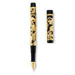 Henry Simpole William Morris Goldfiligran-Stift ohne Kappe neben seiner Kappe, Ansicht von oben