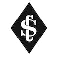 Conway Stewart Diamant-Monogramm-Logo-Symbol in Schwarzweiß