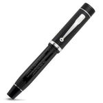 D-Day 80th Anniversary fountain pen, capped, black diamond-textured barrel with silver trim