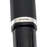 Close-up of sterling silver hallmark stamps on the D-Day 80th Anniversary pen band