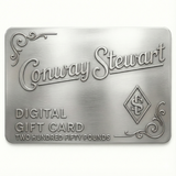 Conway Stewart digital gift card for two hundred fifty pounds in brushed silver design