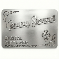 Conway Stewart digital gift card for two hundred fifty pounds in brushed silver design