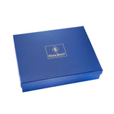 Geschlossene dunkelblaue Conway Stewart Geschenkbox mit goldfoliertem Markenzeichen
