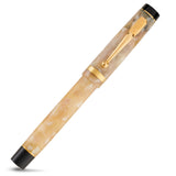 Conway Stewart Duro Opal Tintenroller, anderer Blickwinkel, Detailansicht des goldenen Clips