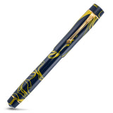 Conway Stewart Wellington Givita fountain pen, alternate angle, gold clip detail
