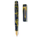 Wellington Givita pen and cap shown separately, overhead view, gold clip detail