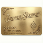 Conway Stewart digital gift card in brushed gold design, five hundred pounds value