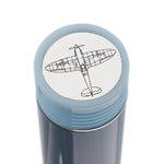 Close-up of the cap top engraved with a Spitfire aircraft illustration on the Conway Stewart Spitfire fountain pen