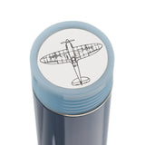 Close-up of the cap top engraved with a Spitfire aircraft illustration on the Conway Stewart Spitfire fountain pen