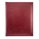 Porte-documents A4 en cuir Conway Stewart fermé, en cuir texturé bordeaux