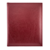 Porte-documents A4 en cuir Conway Stewart fermé, en cuir texturé bordeaux