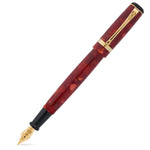 Conway Stewart Collectors Pen aus kirschrot marmoriertem Acryl, mit geschlossener Kappe, vergoldete Akzente