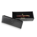 Churchill Burgundy fountain pen displayed in its open Conway Stewart presentation box