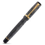 Collectors Pen Silver Storm Füllfederhalter geschlossen, Rückansicht mit Blick auf goldenen Clip und Kappenband