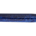 French inscription engraved on the barrel of the Lady Churchill Blue Stardust