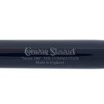 Close-up of Series 100 Commander barrel engraving reading Conway Stewart Series 100 THE COMMANDER