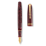 Series 58 Burgundy pen and cap shown separately from above, comparing barrel and cap patterning