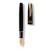 Series 58 Classic Black fountain pen shown capped and with cap detached, gold nib and clip visible