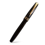 Series 58 Classic Black fountain pen fully capped, diagonal view of the black barrel and gold trim