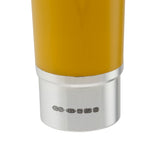 Close-up of the cap band on a Silvicity Sunrise Yellow pen, showing sterling silver hallmarks