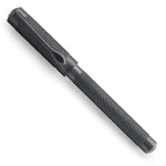 Jack Row Mirage Tactical Black Finish पेन कैप लगाकर, नर्ल्ड गनमेटल बैरल का तिरछा दृश्य