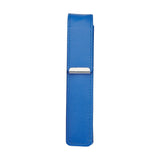Blaues Leder-Einzeletui, geschlossen, mit Sterlingsilber-Clipbeschlag