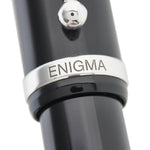 Close-up of the silver clip and Enigma cap band on the Alan Turing Pen