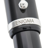 Close-up of the silver clip and Enigma cap band on the Alan Turing Pen