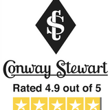Conway Stewart Diamantlogo und Schriftzug mit einem Kundenbewertungs-Abzeichen von 4,9 von 5 Sternen
